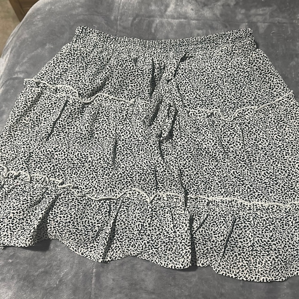 black polka dot skirt